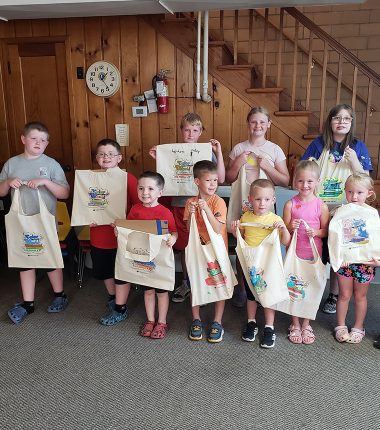 A reading event at Viola Public Library where 